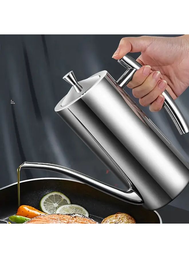 304 Stainless Steel 1000ml Leakproof Oil Pot Kitchen Seasoning Container - Image 2