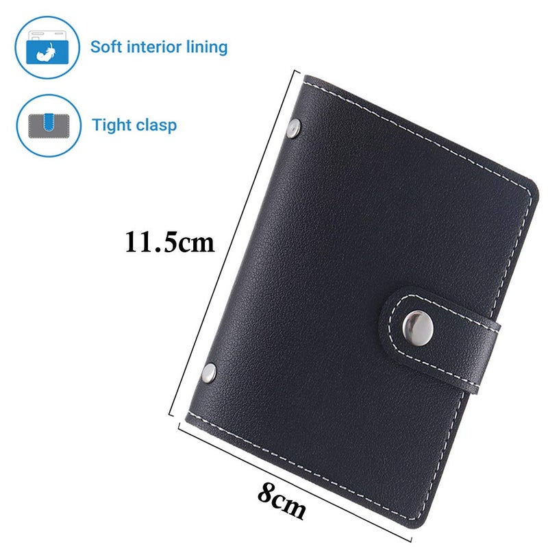 Stealodeal Black 28 Slots Leather Debit/Credit/ATM Card Holder for Men& Women - Image 2
