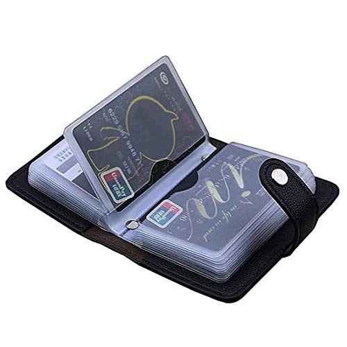 Stealodeal Black 28 Slots Leather Debit/Credit/ATM Card Holder for Men& Women - Image 1