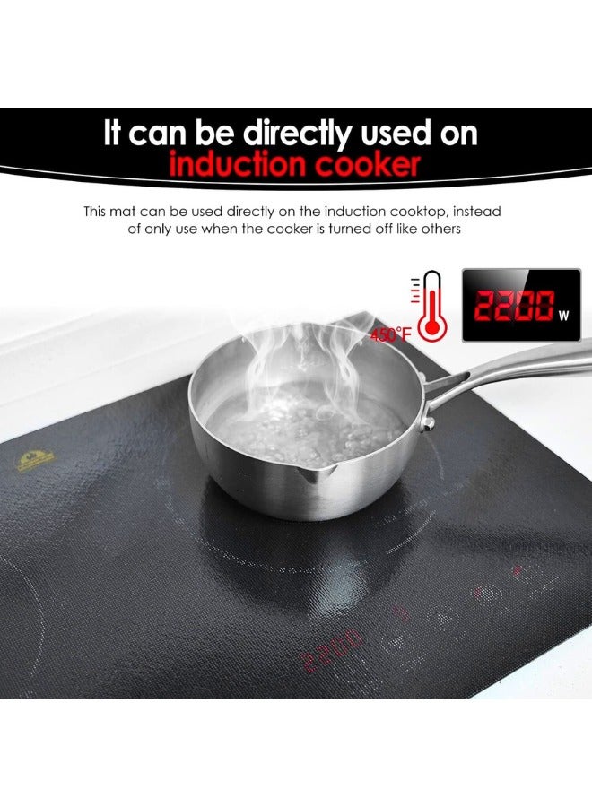 تشيس اب غطاء حماية لموقد الحث، غطاء مغناطيسي من السيليكون، واقي زجاجي مقاوم للخدش، مقاس كبير ٢٠٫٤ × ٣٠٫٧ بوصة، تصميم شفاف (للمواقد الكهربائية) - Image 2