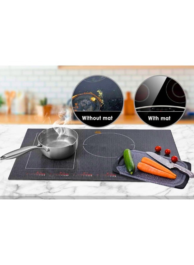 تشيس اب غطاء حماية لموقد الحث، غطاء مغناطيسي من السيليكون، واقي زجاجي مقاوم للخدش، مقاس كبير ٢٠٫٤ × ٣٠٫٧ بوصة، تصميم شفاف (للمواقد الكهربائية) - Image 3