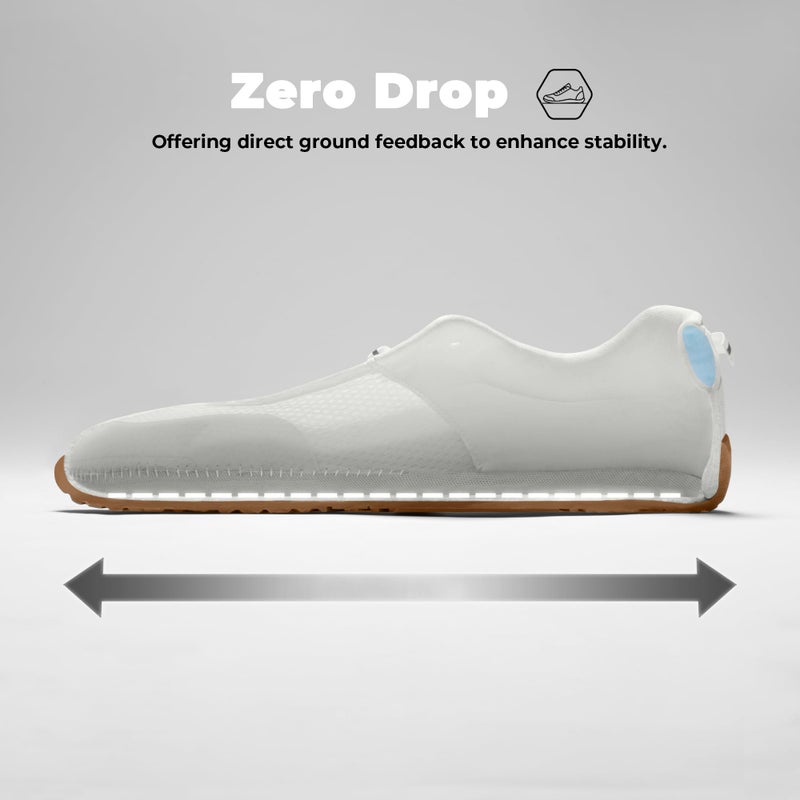 AIRHAS Mens Zero Drop Barefoot Shoes Anatomical Tox Box Trail Running Sneakers for Men Gym Workout Cross Training Shoes(White/Gum,10.5) - Image 3