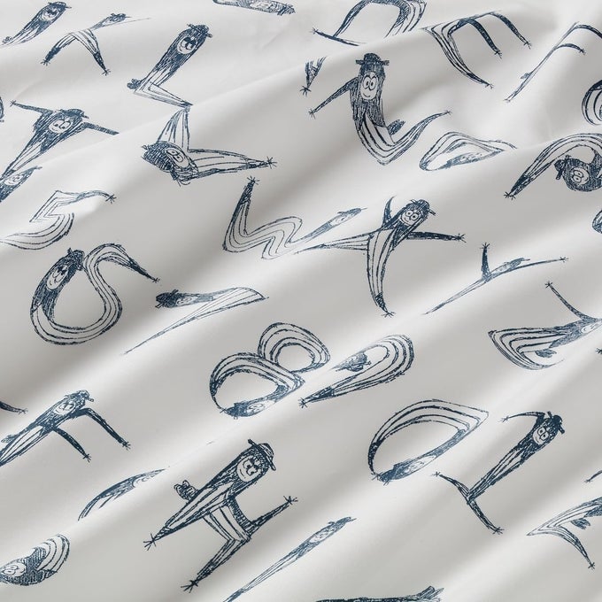 LATTJO FLAT SHEET PILLOWCASE BLUE COTTON KIDS BEDDING SET 150X250 CM COMFORTABLE SKINFRIENDLY FABRIC