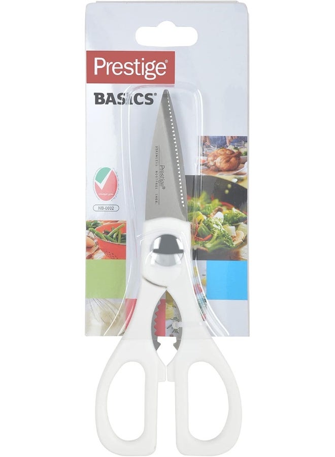 Prestige Multipurpose Kitchen Scissors White 14.4x4.2x.9.2cm - Image 1