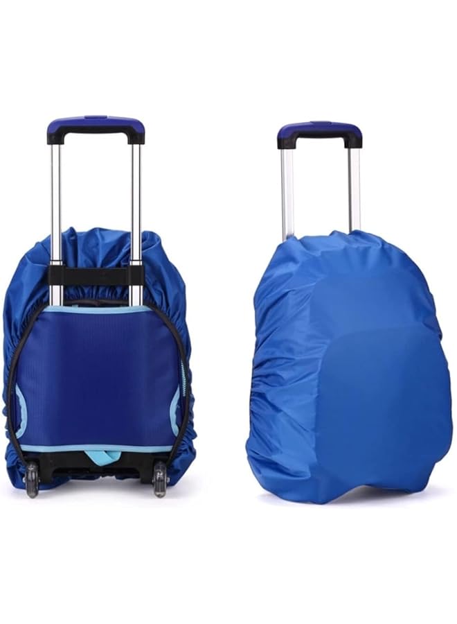 Generic Waterproof Backpack Rain Cover 45L 190T Nylon Blue And Orange 2 Pack  - Image 5