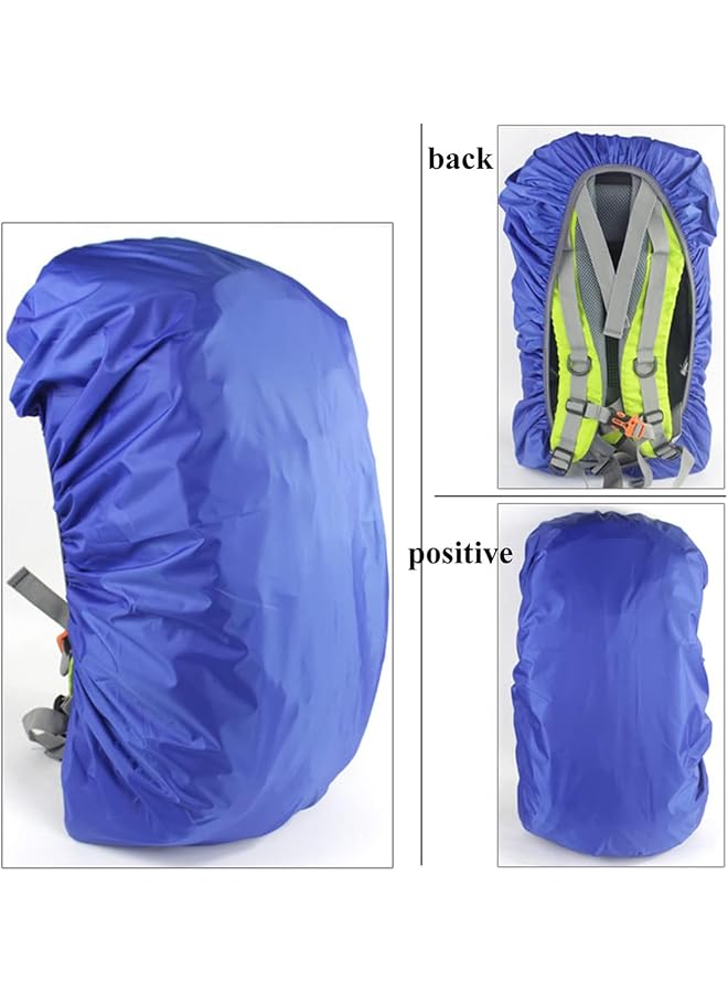 Generic Waterproof Backpack Rain Cover 45L 190T Nylon Blue And Orange 2 Pack  - Image 4