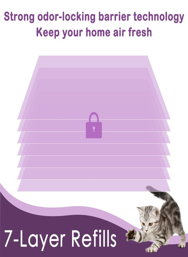 AYKEME Cat Litter Refill Bags Cartridge Compatible with Genie Litter Standard, Plus, XL and XL+ pails,Lasts Up to 14 Weeks Per Cat (4 Pack) - Image 4