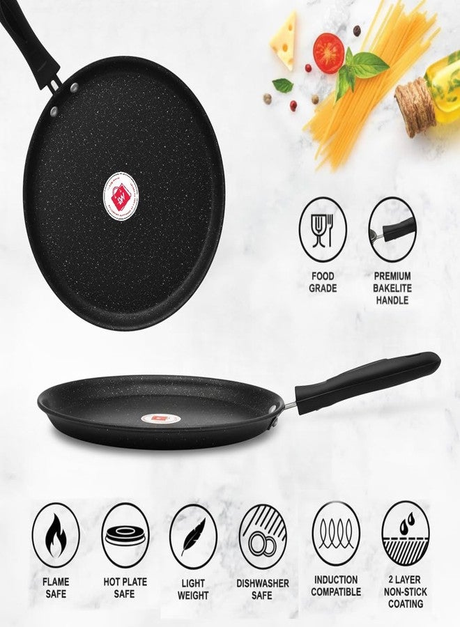 LAZYwindow Nonstick Dosa Tawa | 480 gm | 24.5cm Dia | Ideal for Roti, Dosa & Pancake - Pack of 2 - Image 5