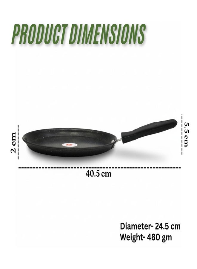 LAZYwindow Nonstick Dosa Tawa | 480 gm | 24.5cm Dia | Ideal for Roti, Dosa & Pancake - Pack of 2 - Image 4