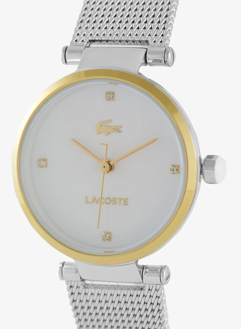 Lacoste Orba Collection Analog Quartz Movement Watch For Women With Silver Stainless Steel Mesh Bracelet - 2001337