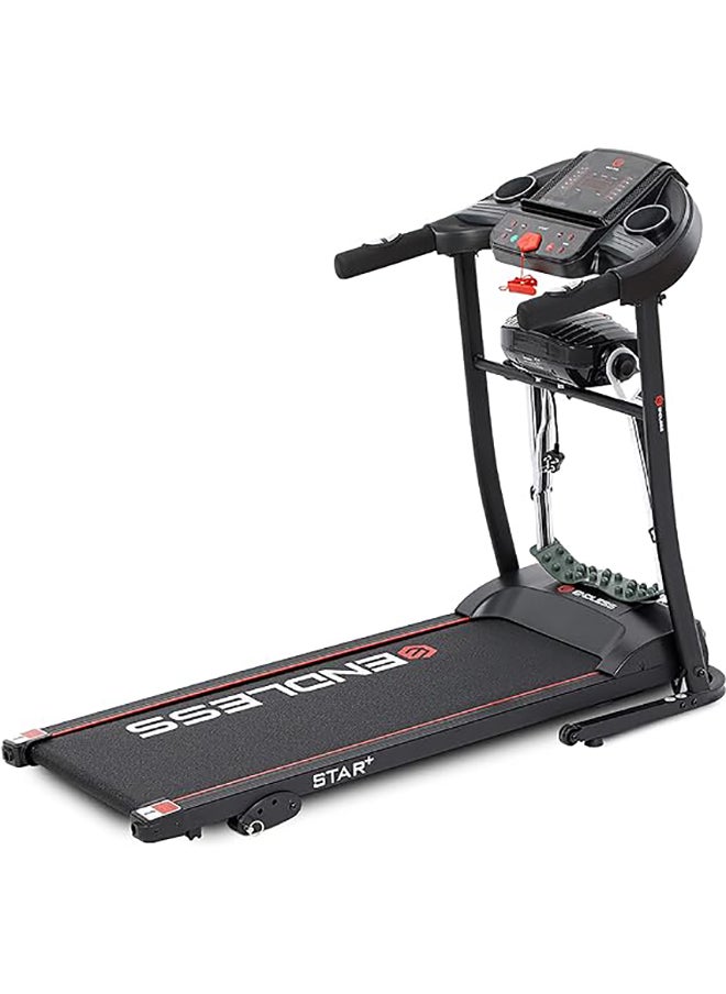 ENDLESS  Star + Treadmill for Home Use | 3 HP Peak | 10Km/hr Max Speed | 110 kg Max Weight | Heart Sensor | Built-in Speaker | 12 Preset Programs | With Massager  - Image 1