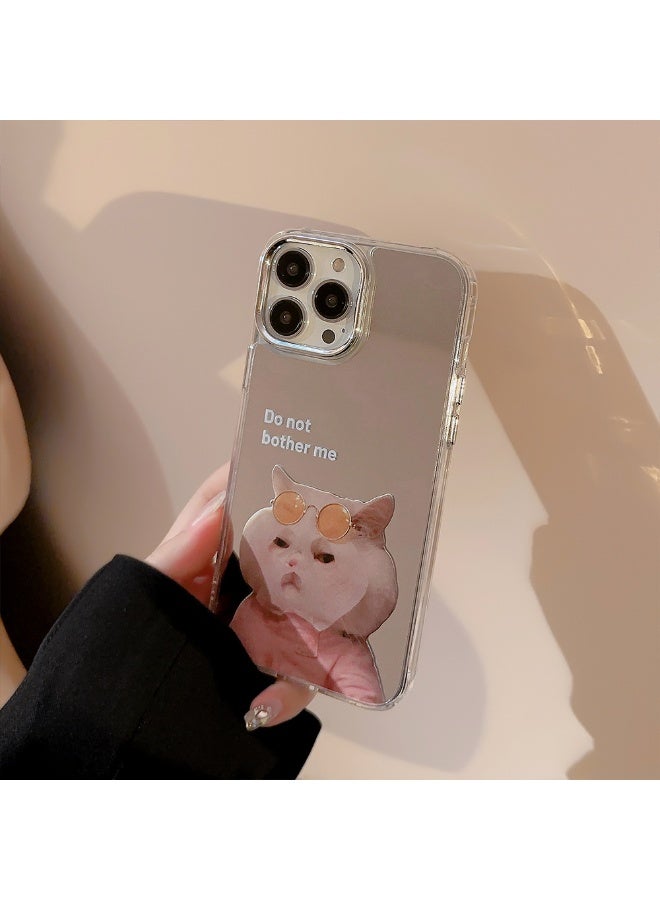 NIBEMINENT Kitty Applying A Facial Mask Protective TPU Case Cover For iPhone 17 Pro Max, Electroplated Mirror Finish - Image 2