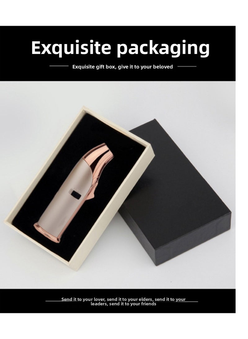 360-degree windproof lighter, cigar lighter, charcoal lighter, adjustable flame, refillable metal lighter (butane not included) - Image 3