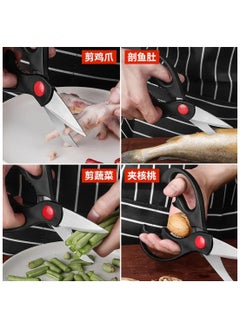 LDQ 3 pcs set Stainless Steel Kitchen Scissors Multifunctional Strong Chicken Bone Scissors Can Clip Walnuts Hand Scissors  - Image 4