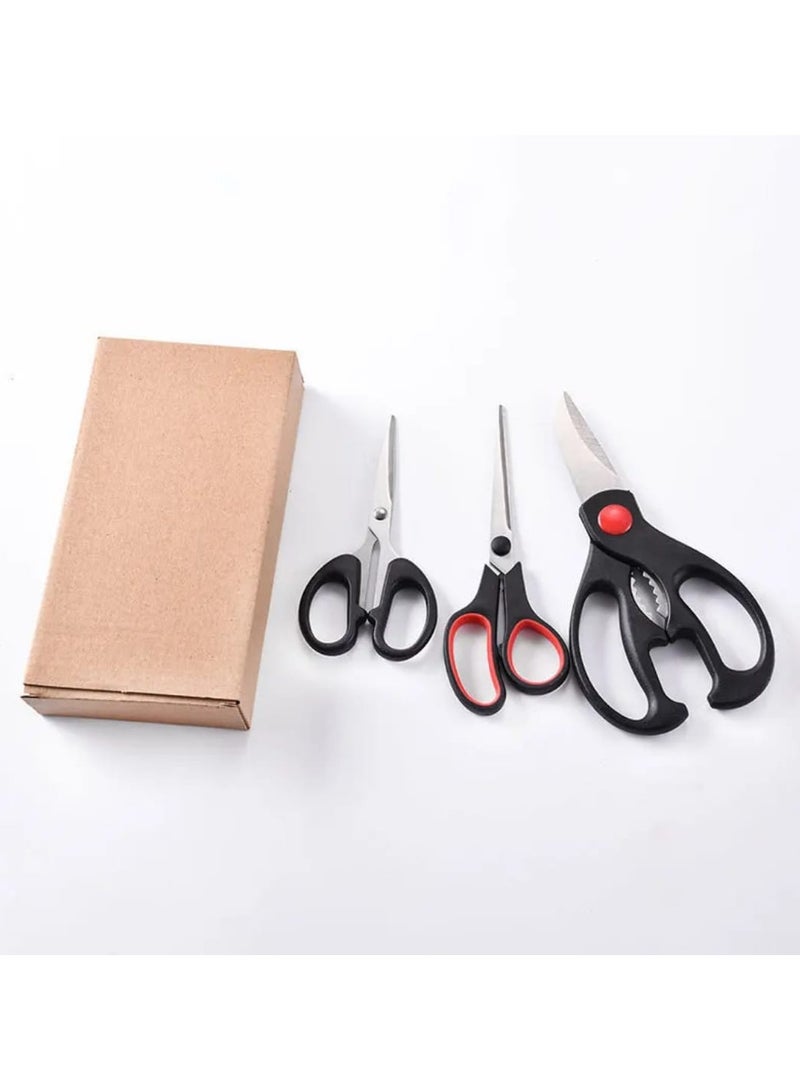 LDQ 3 pcs set Stainless Steel Kitchen Scissors Multifunctional Strong Chicken Bone Scissors Can Clip Walnuts Hand Scissors - Image 2