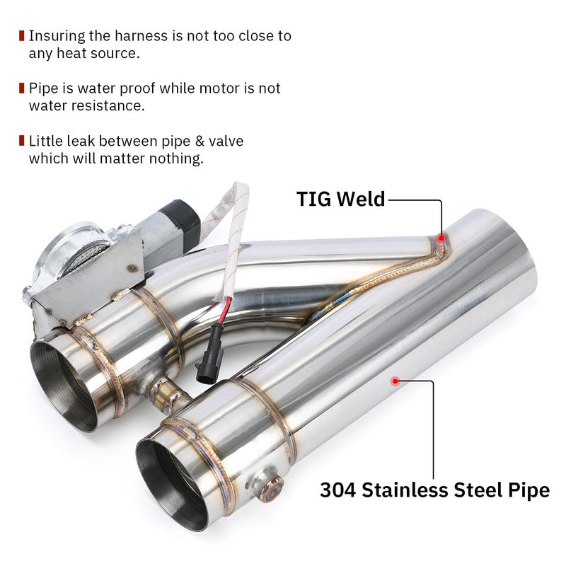 pqy PQY Universal 3 Inch Stainless Steel Exhaust Pipe Kit - Image 2