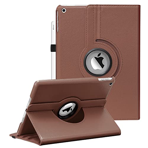 Boxdljh Apple iPad 10.2 Case - Fit for iPad 9th, 8th & 7th Generation - Rotating 360 Degree - Sleep Wake Function - Brown - Image 1