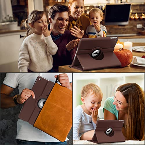 Boxdljh Apple iPad 10.2 Case - Fit for iPad 9th, 8th & 7th Generation - Rotating 360 Degree - Sleep Wake Function - Brown - Image 3
