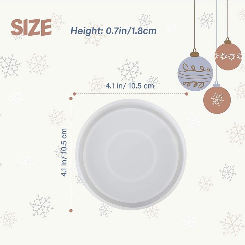 Snoogg مجموعة قوالب السيليكون المستديرة من سنوغ 3 عبوات لصب الراتنج epoxy مع حافة جانبية. - Image 4