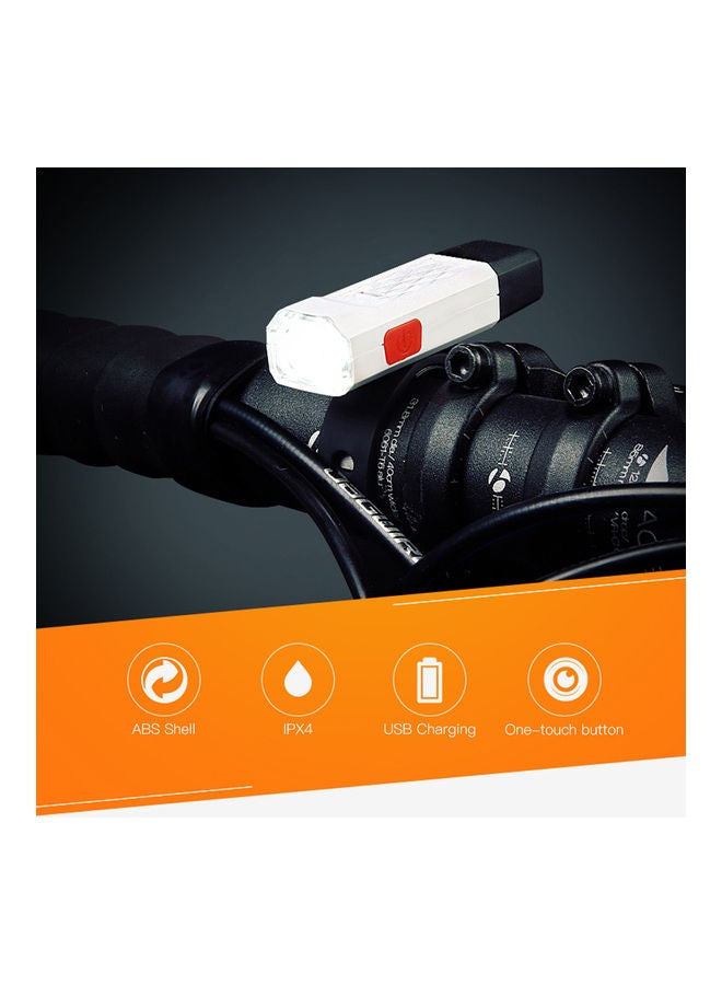 NIBEMINENT 2-Piece USB Rechargeable Bicycle Light 17.50 x 6.00 8.00cm - Image 5