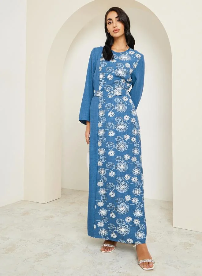 أميرة جلابية مطرزة بحزام