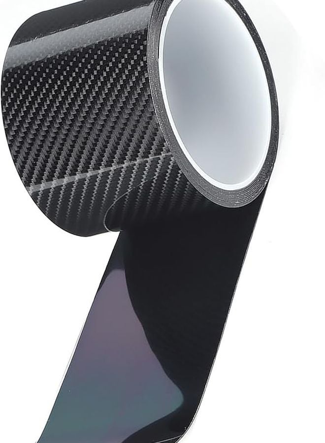 Carbon Fiber Car Door Edge Guard Sticker Size 3 Prevents Scratches Easy Install Black - Image 3
