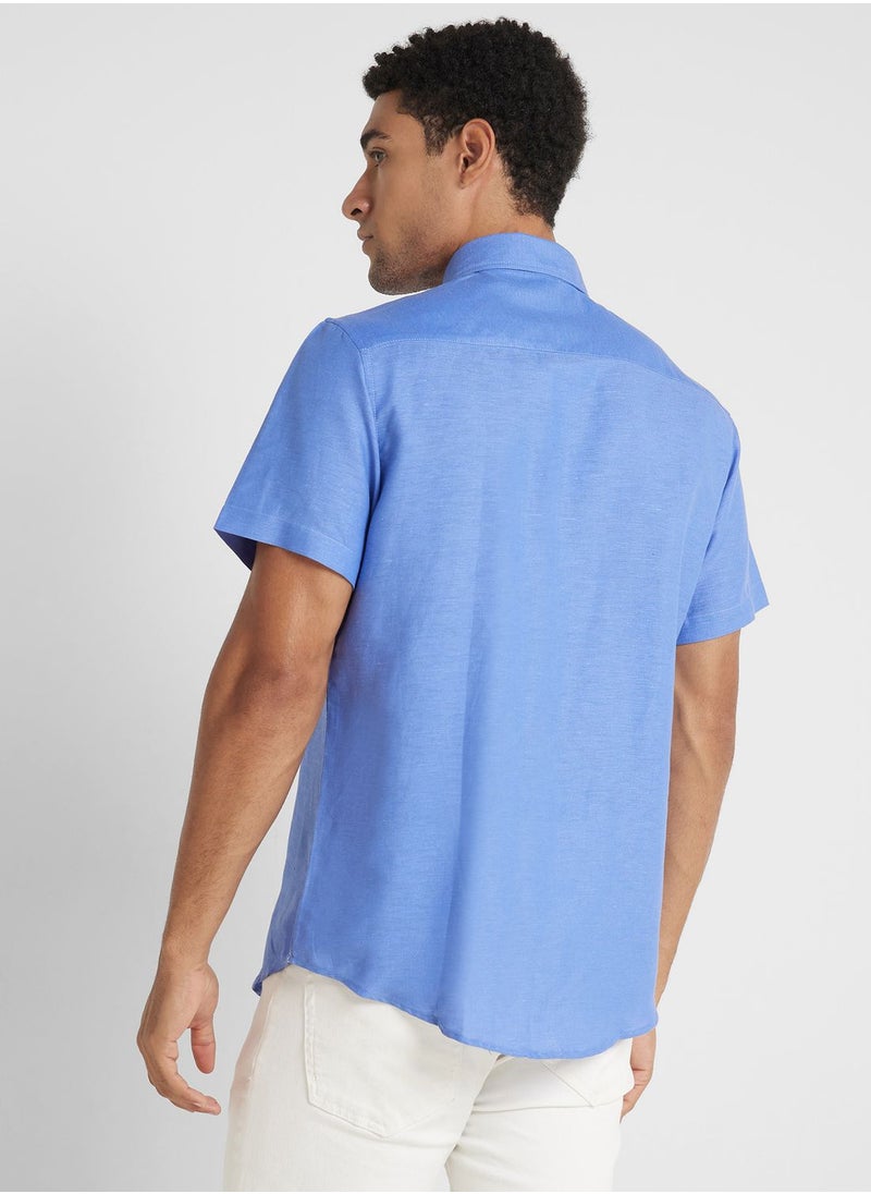Robert Wood - Short Sleeve Linen Shirt - Image 1