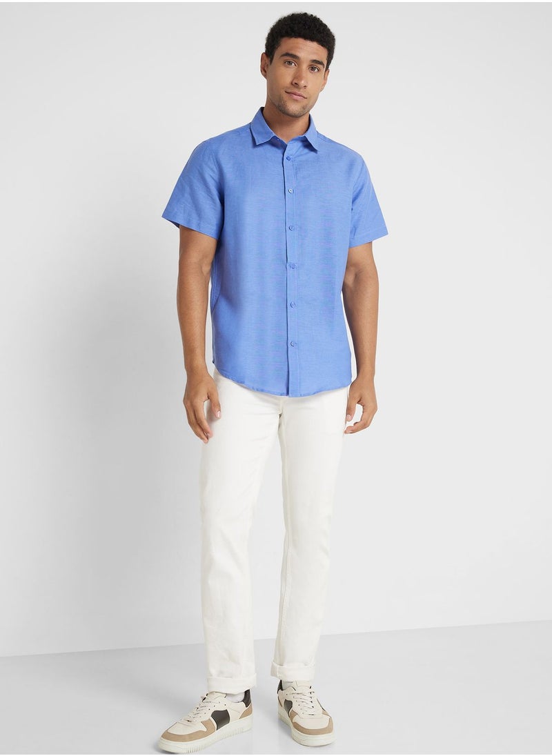 Robert Wood - Short Sleeve Linen Shirt - Image 1