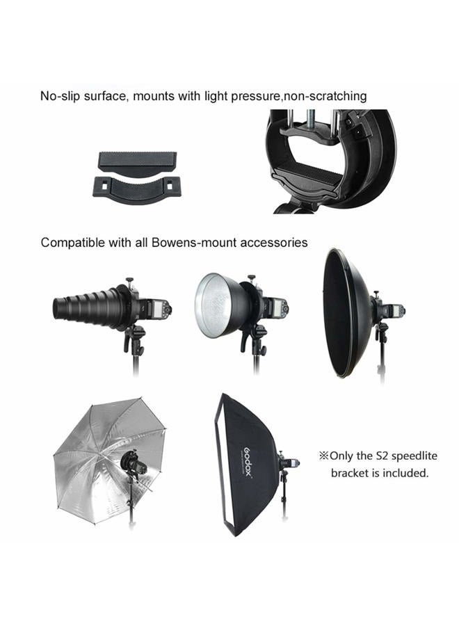 Godox S2 S-Type Bracket Bowens Mount Holder for Godox V1 V860II TT350 AD400Pro AD200Pro Series Speedlite Flash with Snoot Softbox Reflector Beauty Dish - Image 3