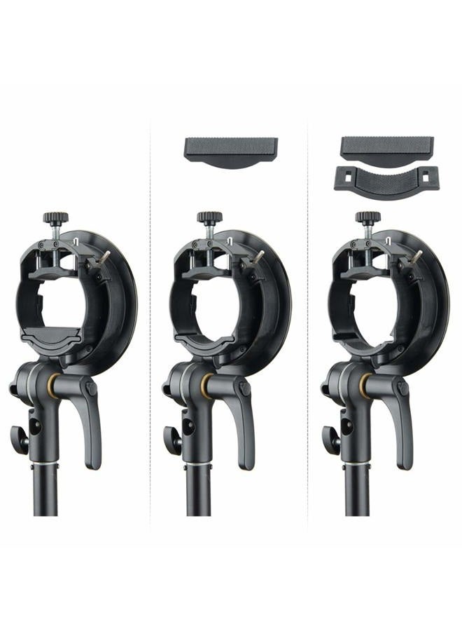 Godox S2 S-Type Bracket Bowens Mount Holder for Godox V1 V860II TT350 AD400Pro AD200Pro Series Speedlite Flash with Snoot Softbox Reflector Beauty Dish - Image 4