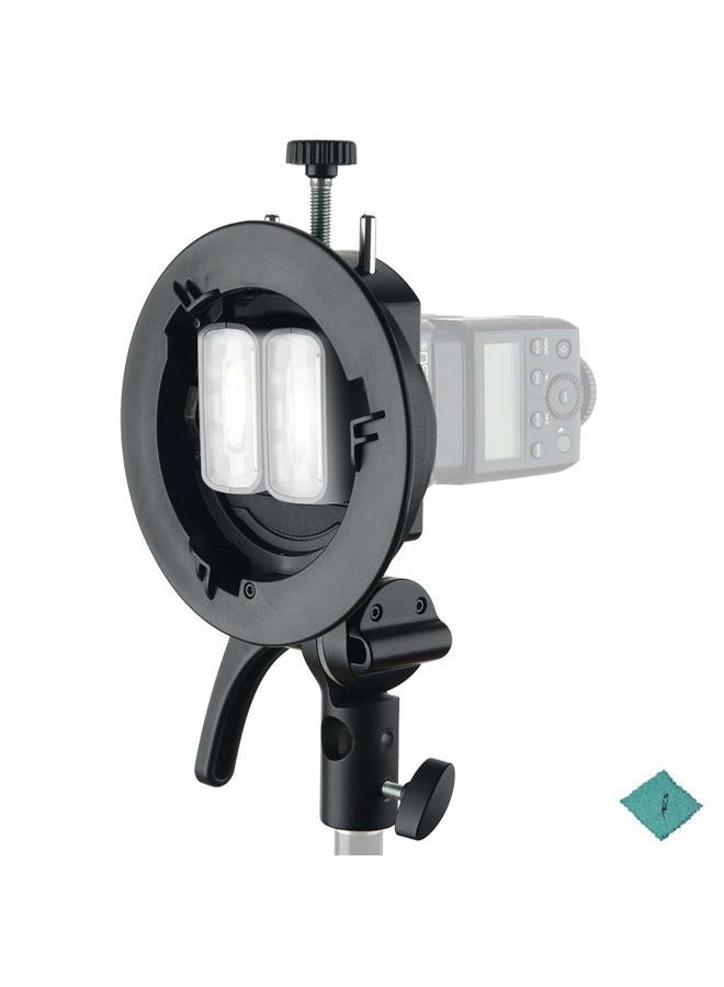 Godox S2 S-Type Bracket Bowens Mount Holder for Godox V1 V860II TT350 AD400Pro AD200Pro Series Speedlite Flash with Snoot Softbox Reflector Beauty Dish - Image 1