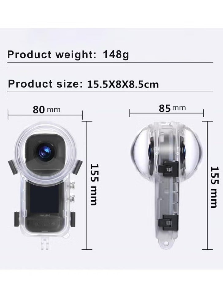 Waterproof Camera Case, Invisible Dive Case For Insta360 X4, Long Lasting Lightweight Camera Protection Case For Underwater Adventures And Extreme Sports, (1pc)  - Image 4