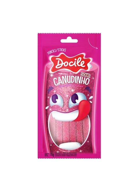 Docile Sour Canudinho Candy Pencil Sticks In Tutti Frutti Flavor- 70gms