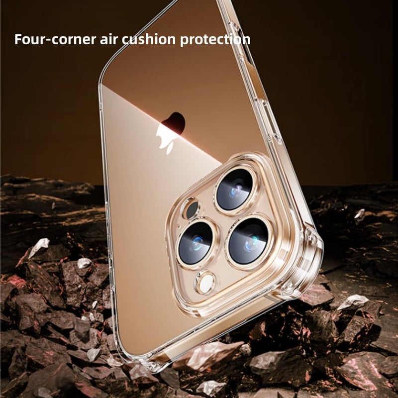 ARMOR Clear Case for iPhone 16 Pro Anti-Burst Ultra Clear Anti-Scratch Shockproof Cover, Hard PC Back + Soft TPU Bumper with Airbag Protection - Image 4