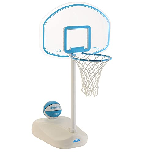 DunnRite Clear Shot Swimming Pool Basketball Hoop with Adjustable Height and Shatterproof Clear Backboard - Image 1