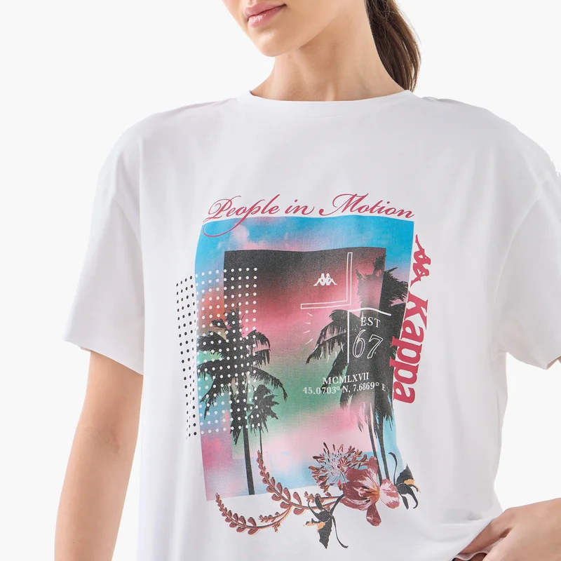 Kappa Kappa Graphic Print T-shirt with Crew Neck