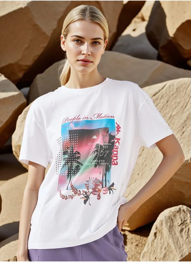 Kappa Kappa Graphic Print T-shirt with Crew Neck