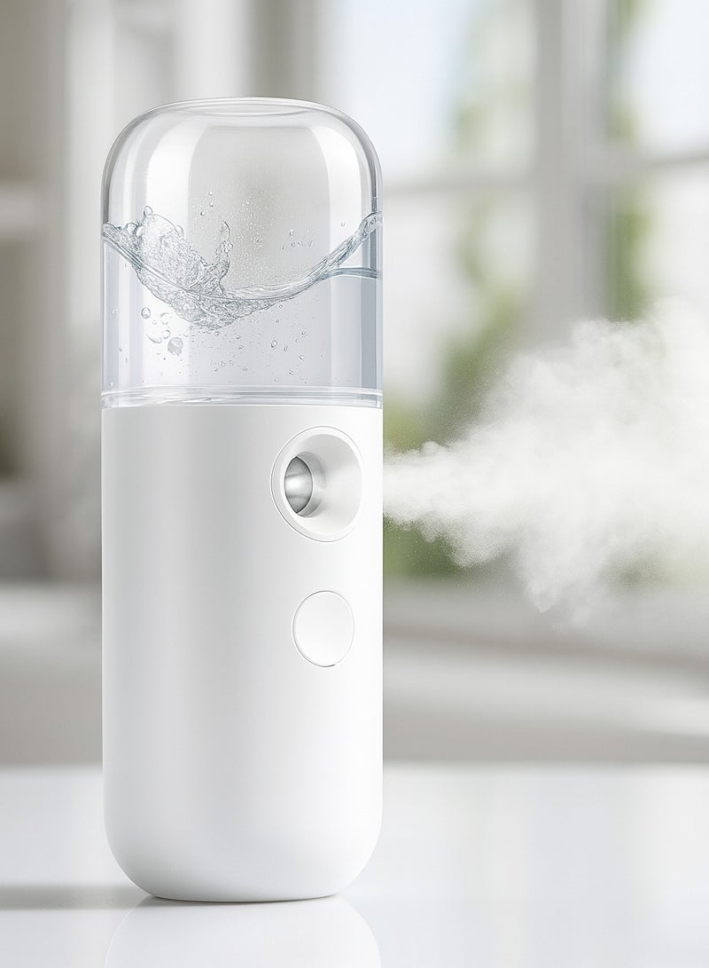 Earss Facial Mist Sprayer Container – 30ml Portable Face Steamer for Moisturizing & Hydration – USB Rechargeable Atomization Device for Skin Refreshing, Face Care, Travel & Home Use - Image 1