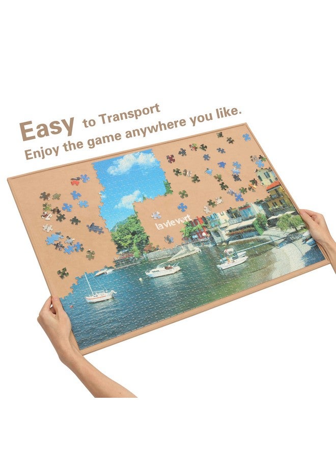 Lavievert Lavievert Wooden Jigsaw Puzzle Board, Lightweight & Portable Puzzle Plateau Storage Saver with Non-Slip Surface for Up to 1000 Pieces - Image 4