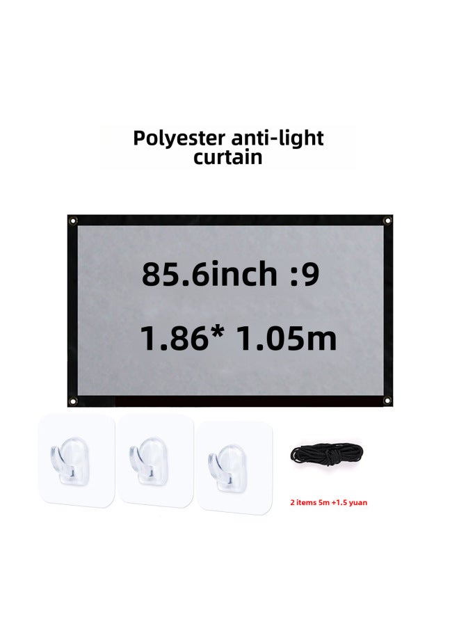 Neutral Xinyou Polyester Folding Portable Simple Soft Screen 100-inch 120-inch Projector Screen Outdoor Film Screen - Image 1