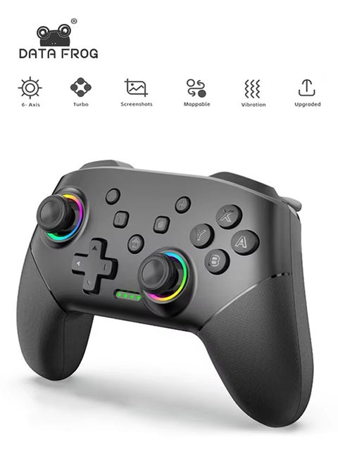 S80 Wireless Controller Game Controller, With Adjustable RGB Lighting and Vibration Adjustment Multi-Device Compatibility, For Switch OLED/Lite Console Pro Gamepad Windows PC, iPhone, Android Bluetooth 5.0 Wireless Gamepad