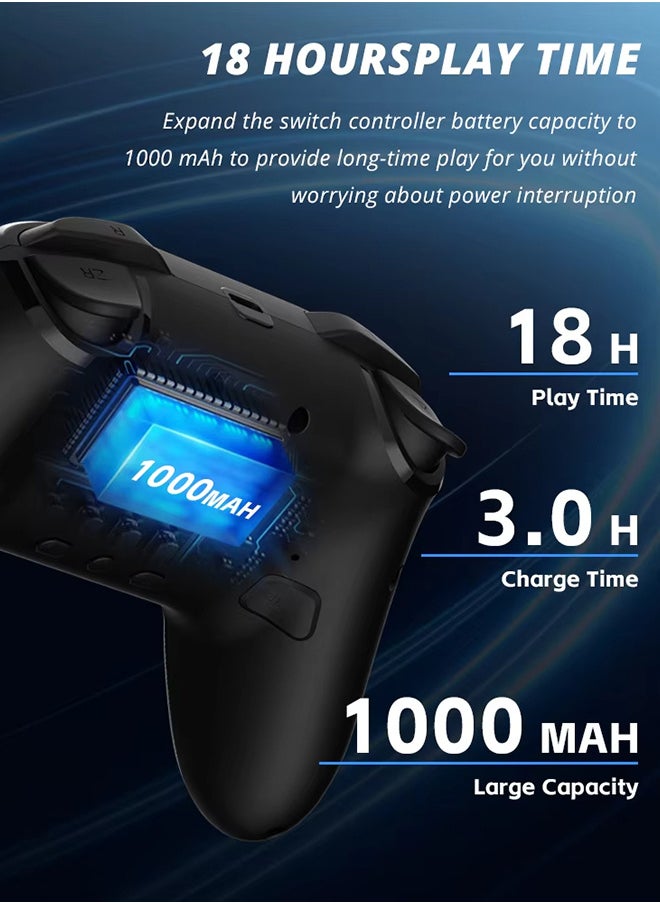 DATA FROG - S80 Wireless Controller Game Controller, With Adjustable RGB Lighting and Vibration Adjustment Multi-Device Compatibility, For Switch OLED/Lite Console Pro Gamepad Windows PC, iPhone, Android Bluetooth 5.0 Wireless Gamepad - Image 1