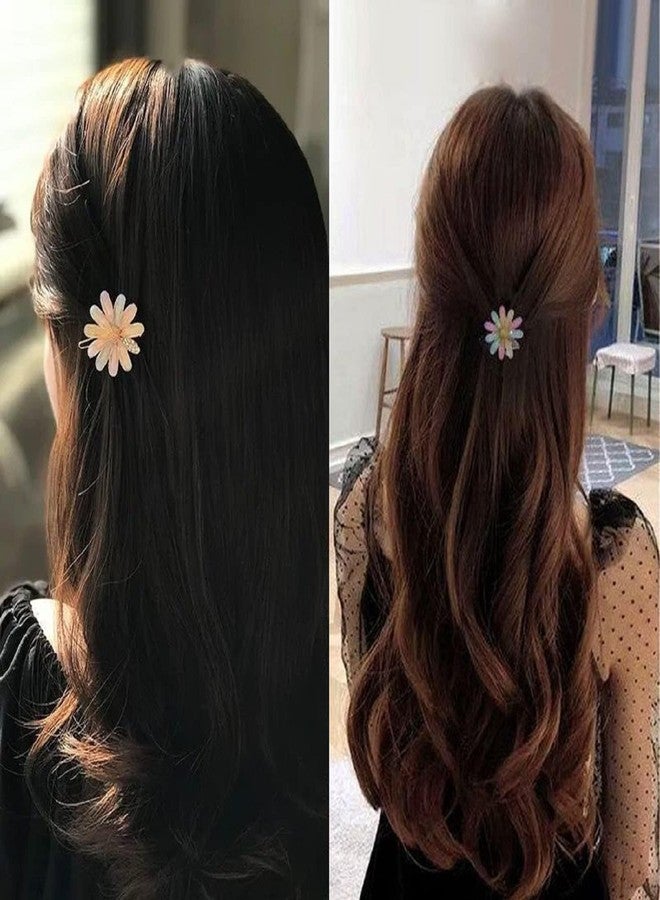 Ganraj Latest Korean Fancy Bling Pearl Hair Clips Lock Hair Clip Pin Mini Clutcher Hair Accessories Set For Women Girls Girlfriend Ladies Long Short Hair Elegant-4PCS (FLOWER) - Image 5