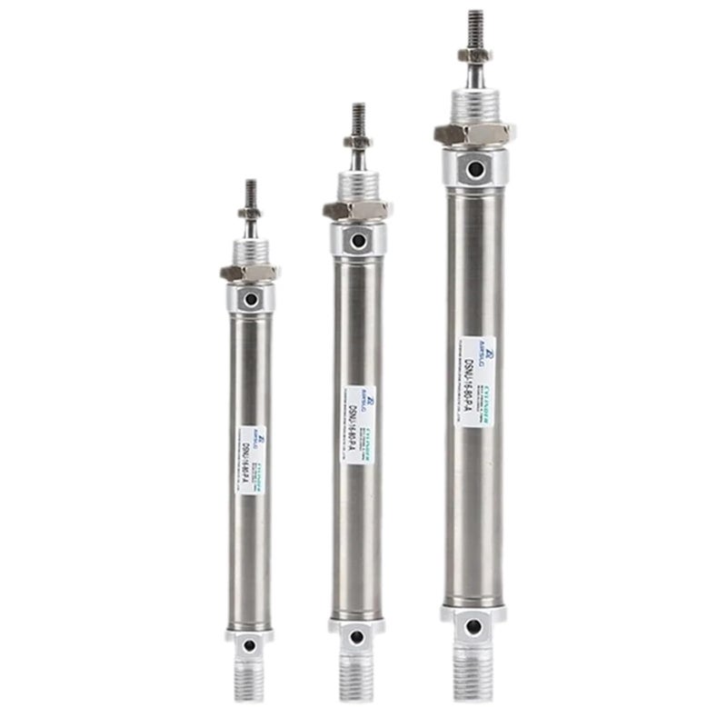 DSNU 10 Mini Stainless Steel Round Air Pneumatic Cylinder 80 P A - Image 1