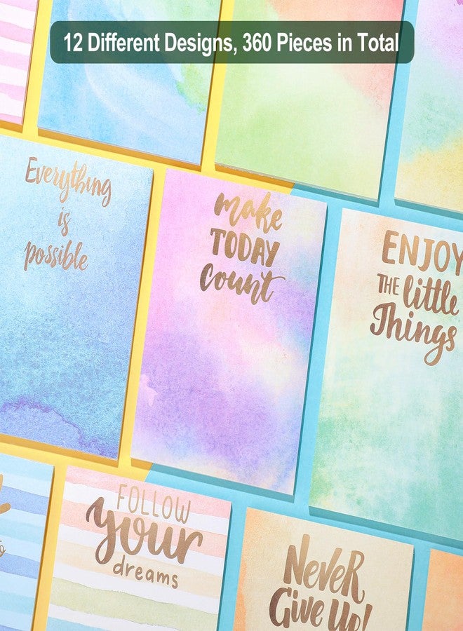 Chinco 12 Pieces Appreciation Sticky Notes 3 x 4 Inch Fun Motivational Inspirational Positive Modern Cute Encouragement to Do List Notepad for Shopping List Study Planner 30 Sheets Each(Dreamy Style) - Image 3