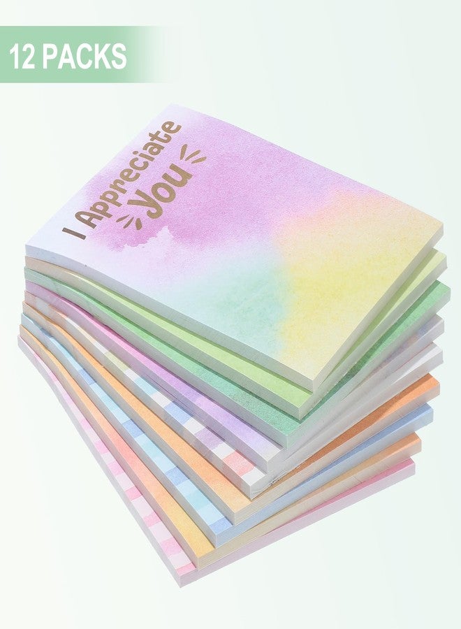 Chinco 12 Pieces Appreciation Sticky Notes 3 x 4 Inch Fun Motivational Inspirational Positive Modern Cute Encouragement to Do List Notepad for Shopping List Study Planner 30 Sheets Each(Dreamy Style) - Image 5
