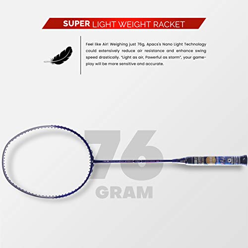Apacs Nano Fusion Speed 722 (76 grams, Made in Vietnam) Ulta Light Weight | Japanese Graphite Unstrung Badminton Racket with Free Full Cover | G2-4 1/8 inches (Purple) - Image 4