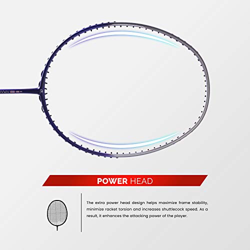 Apacs Nano Fusion Speed 722 (76 grams, Made in Vietnam) Ulta Light Weight | Japanese Graphite Unstrung Badminton Racket with Free Full Cover | G2-4 1/8 inches (Purple) - Image 2