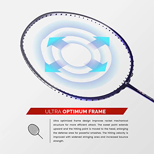 Apacs Nano Fusion Speed 722 (76 grams, Made in Vietnam) Ulta Light Weight | Japanese Graphite Unstrung Badminton Racket with Free Full Cover | G2-4 1/8 inches (Purple) - Image 3