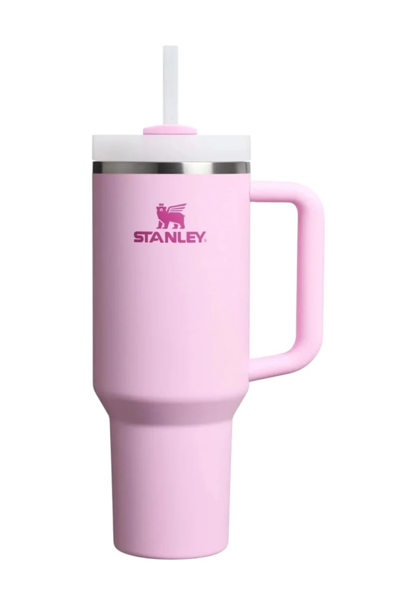 Stanley Quencher H2.0 FlowState Tumbler 40oz – Cherry Blossom Pink | Stainless Steel Vacuum Insulated Travel Mug with Handle, Reusable Straw & Leak-Resistant Lid - Image 1